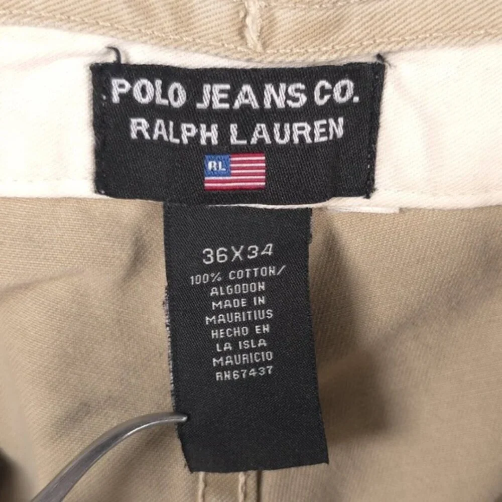 POLO JEANS CO. RALPH LAUREN R.L.67 Chino Pants 100% Cotton VINTAGE Size‎ 36x34